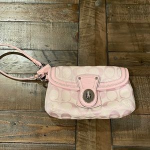 Coach pink wristlet